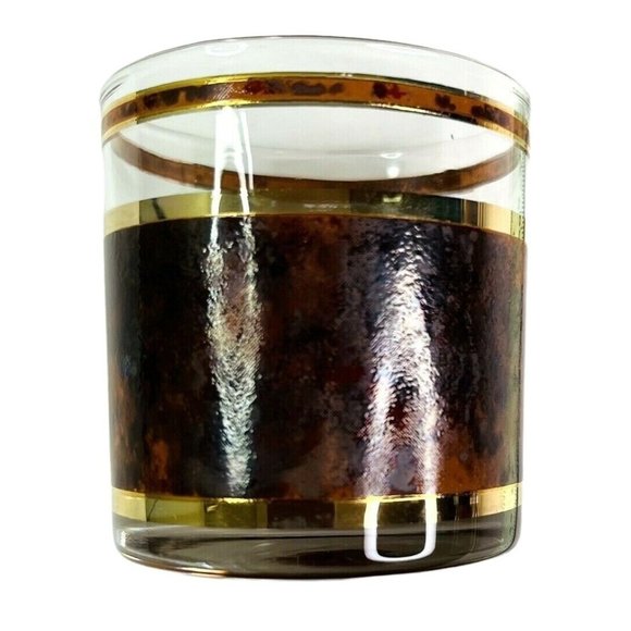 Vintage MCM Culver Barware Cocktail Pitcher Tumbler Stir Stick Set Tortoise Prin - Picture 3 of 8